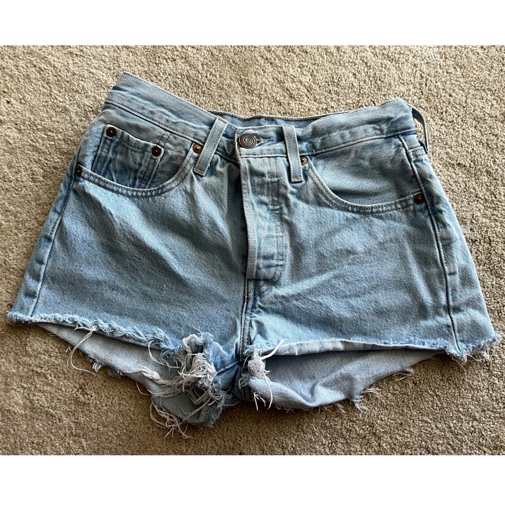 Levi’s high waisted jean shorts